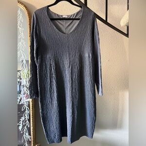 Transit Par Such Textured Gray Dress Medium